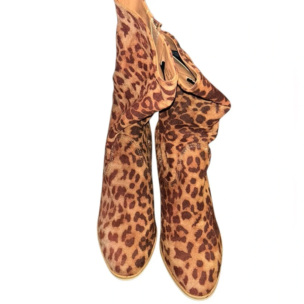 Leopard Print Hey Girl by Corkys Ankle Cowgirl Boots - Size 7 NWOB - Picture 12 of 12